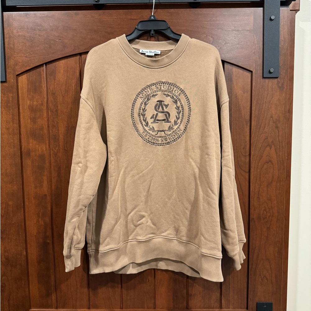 Men’s Oversized Acne Studios Logo Crewneck Sweatshirt